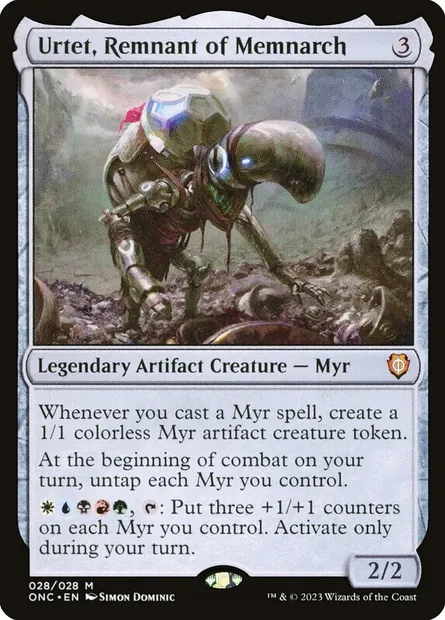 Urtet, Remnant of Memnarch, Magic card ONC 28 — Phyrexia: All Will Be One Commander set