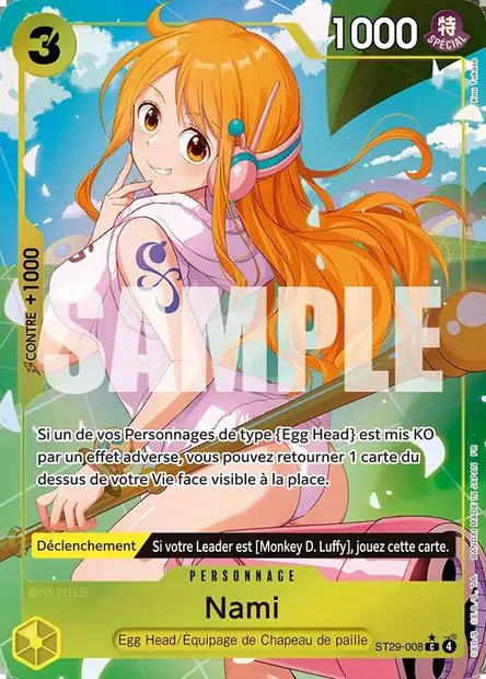Nami, carte One Piece ST29-008 — extension EGG HEAD
