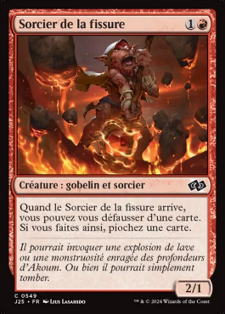 Sorcier de la fissure, carte Magic J25 549 — extension Foundations Jumpstart