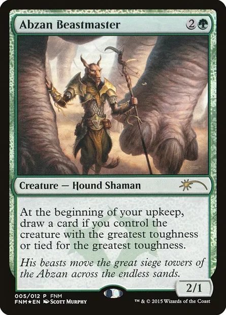 Maître des bêtes abzan, carte Magic F15 5 — extension Friday Night Magic 2015