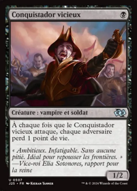 Conquistador vicieux, carte Magic J25 507 — extension Foundations Jumpstart