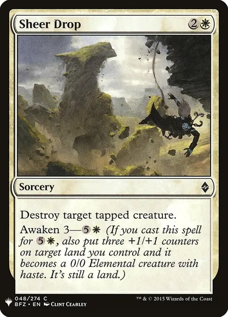 Sheer Drop, Magic card PLST BFZ-48 — The List set