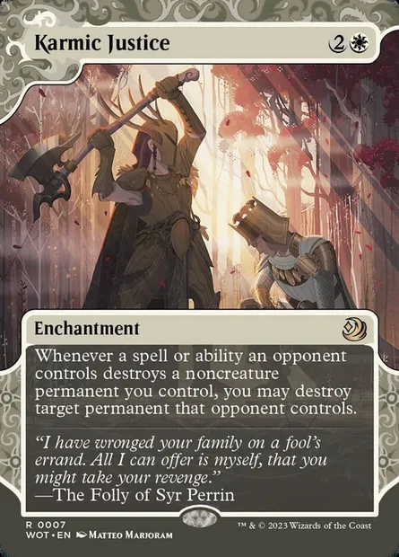 Karmic Justice, Magic card WOT 7 — Wilds of Eldraine: Enchanting Tales set