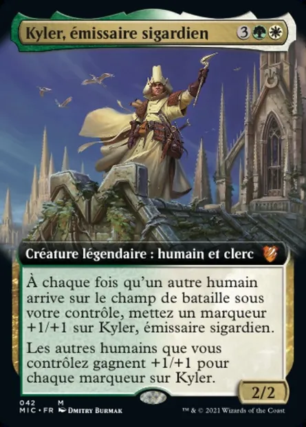 Kyler, émissaire sigardien, carte Magic MIC 42 — extension Midnight Hunt Commander