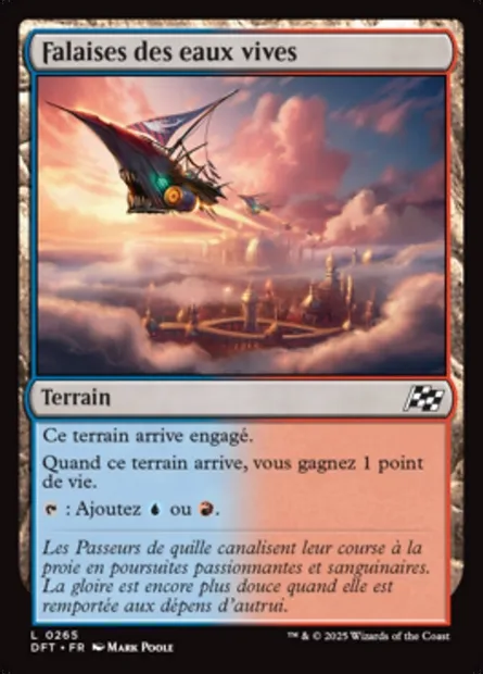 Falaises des eaux vives, carte Magic DFT 265 — extension Aetherdrift
