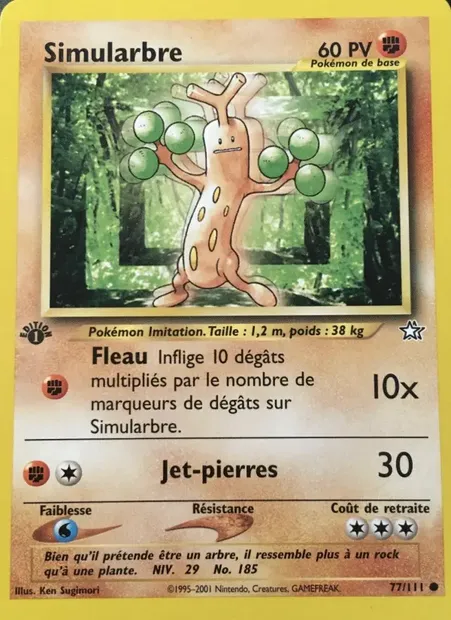Simularbre, carte Pokémon NG 77 — extension Neo Genesis