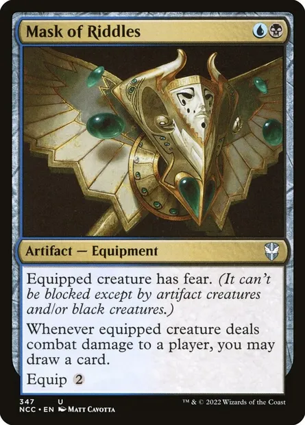 Mask of Riddles, Magic card NCC 347 — New Capenna Commander set