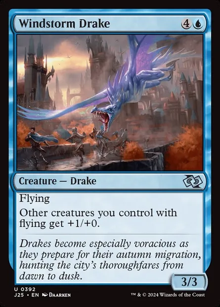 Windstorm Drake, Magic card J25 392 — Foundations Jumpstart set