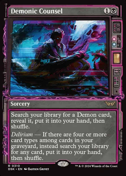 Demonic Counsel, Magic card DSK 310 — Duskmourn: House of Horror set
