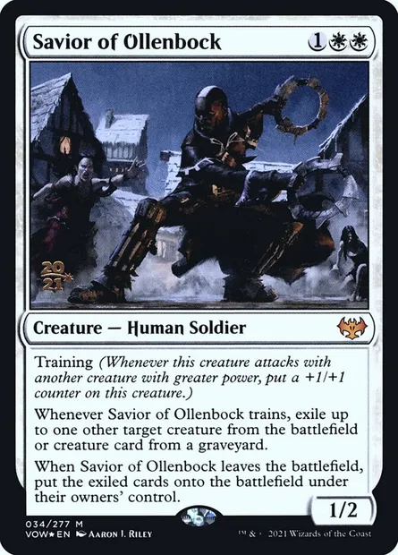 Savior of Ollenbock, Magic card PVOW 34s — Innistrad: Crimson Vow Promos set
