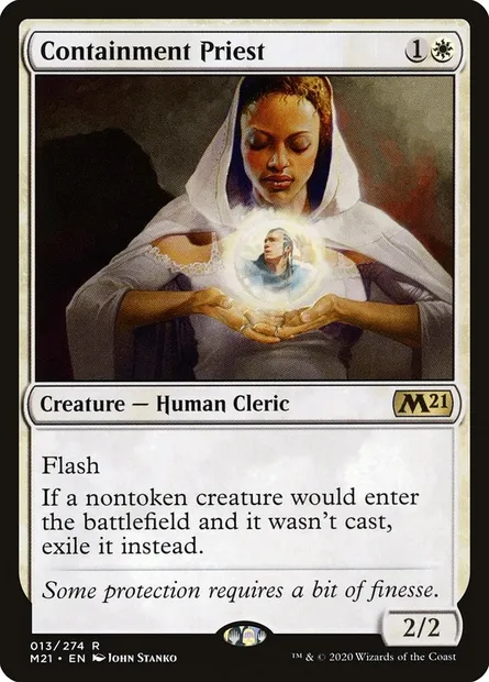Containment Priest, Magic card M21 13 — Core Set 2021 set