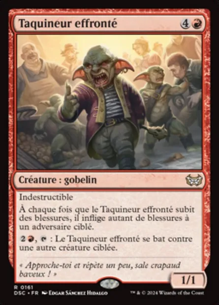 Taquineur effronté, carte Magic DSC 161 — extension Duskmourn: House of Horror Commander