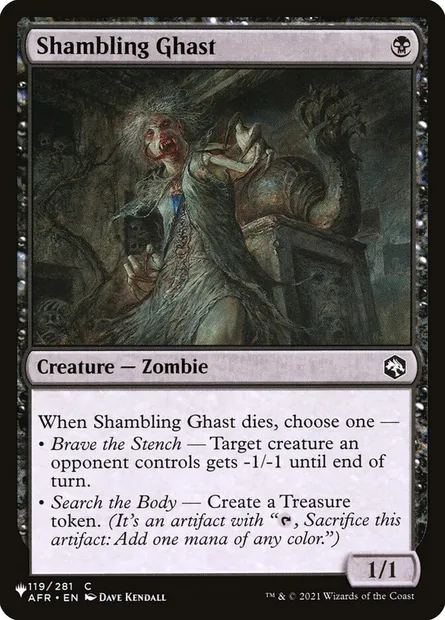 Shambling Ghast, Magic card PLST AFR-119 — The List set