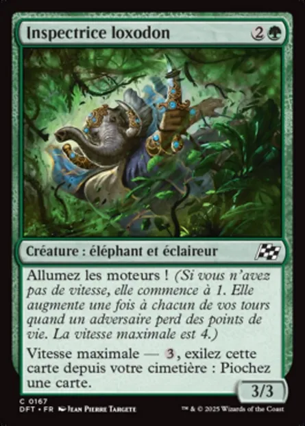 Inspectrice loxodon, carte Magic DFT 167 — extension Aetherdrift