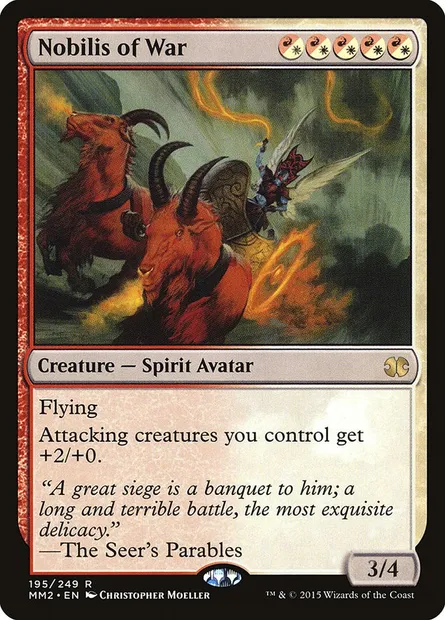 Nobilis of War, Magic card MM2 195 — Modern Masters 2015 set