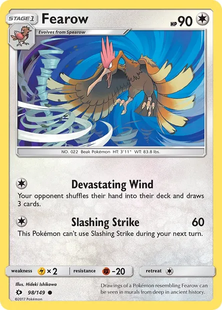 Fearow, Pokémon card SUM 98 — Sun & Moon set