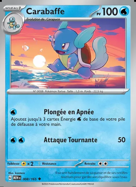 Carabaffe, carte Pokémon MEW 008 — extension 151