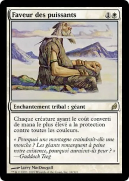 Faveur des puissants, carte Magic LRW 14 — extension Lorwyn