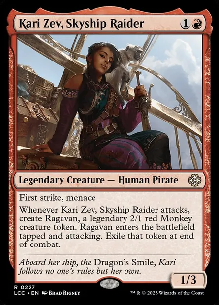 Kari Zev, Skyship Raider, Magic card LCC 227 — The Lost Caverns of Ixalan Commander set