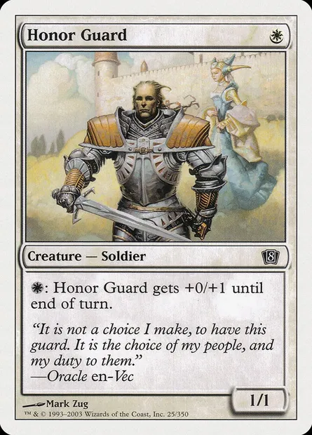 Honor Guard, Magic card 8ED 25 — Eighth Edition set