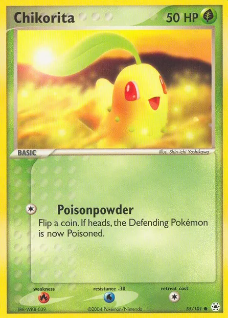 Chikorita, Pokémon card HL 55 — Hidden Legends set