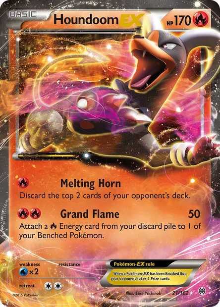 Houndoom EX, Pokémon card BKT 21 — BREAKthrough set
