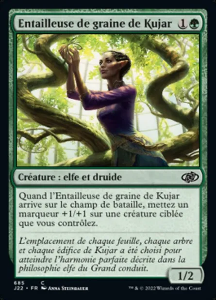 Entailleuse de graine de Kujar, carte Magic J22 685 — extension Jumpstart 2022