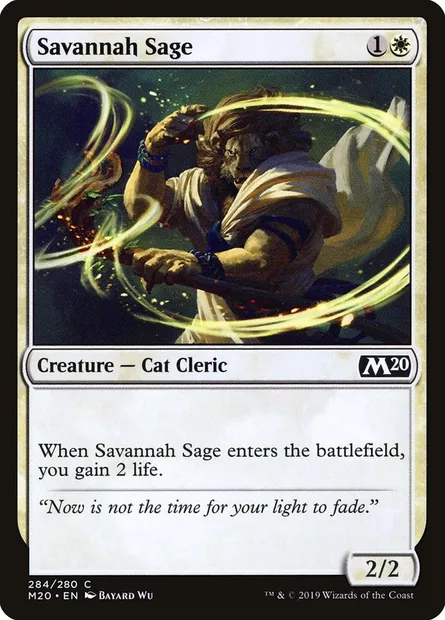 Savannah Sage, Magic card M20 284 — Core Set 2020 set