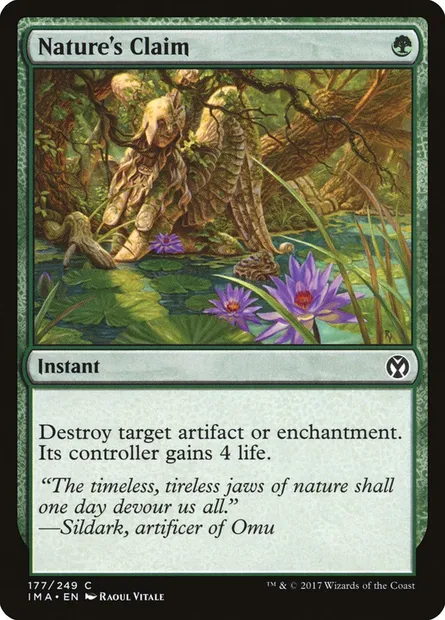 Revendication par la nature, carte Magic IMA 177 — extension Iconic Masters