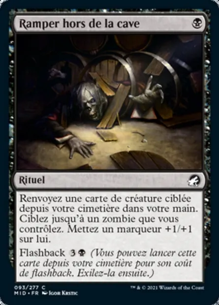 Ramper hors de la cave, carte Magic MID 93 — extension Innistrad : chasse de minuit