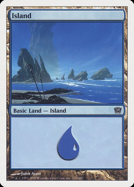 Island, Magic card 9ED 336 — Ninth Edition set