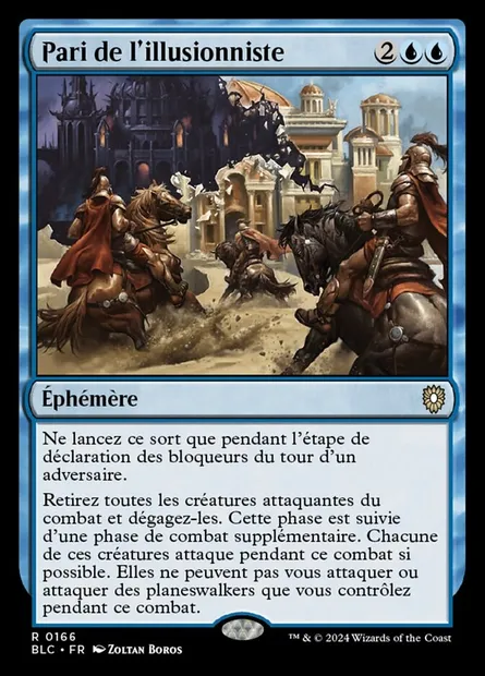 Pari de l'illusionniste, carte Magic BLC 166 — extension Bloomburrow Commander
