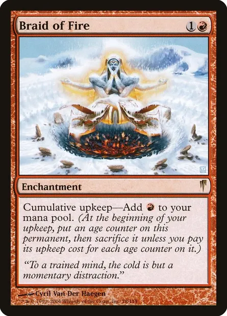 Tresse de feu, carte Magic CSP 78 — extension Souffle glaciaire