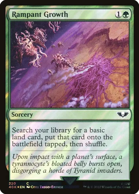 Croissance luxuriante, carte Magic 40K 220★ — extension Warhammer 40,000 Commander