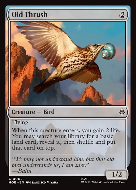 Old Thrush, Magic card HOB 2 — The Hobbit set