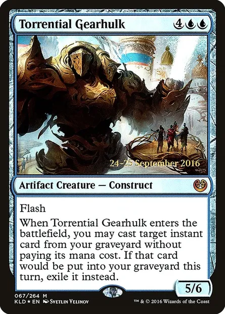 Torrential Gearhulk, Magic card PKLD 67s — Kaladesh Promos set