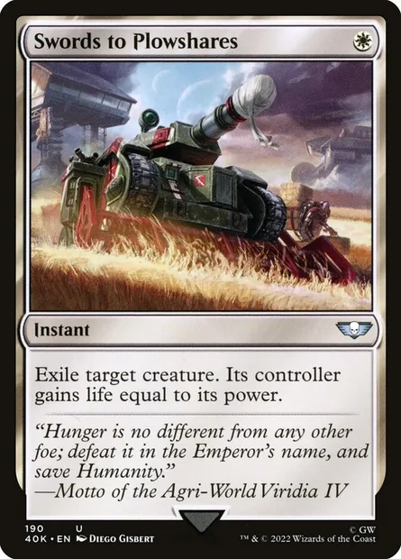 Retour au pays, carte Magic 40K 190 — extension Warhammer 40,000 Commander