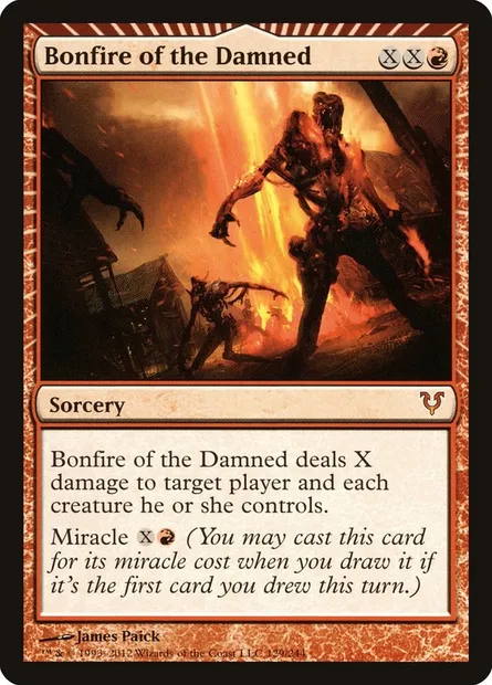 Bonfire of the Damned, Magic card AVR 129 — Avacyn Restored set