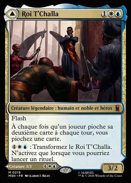 Roi T'Challa // La Panthère Noire, espoir persistant, carte Magic MSH 219 — extension Marvel Super Heroes