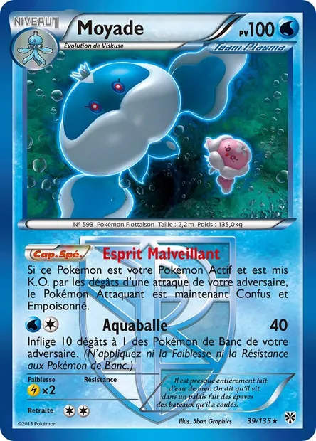 Moyade, carte Pokémon PLS 39 — extension Tempète Plasma
