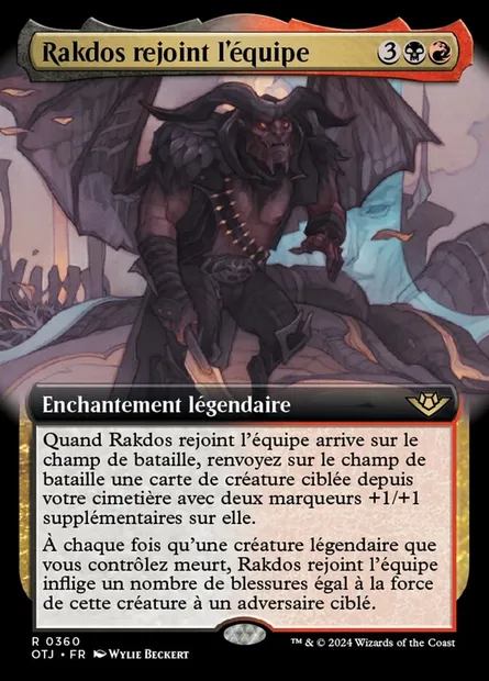Rakdos rejoint l'équipe, carte Magic OTJ 360 — extension Outlaws of Thunder Junction