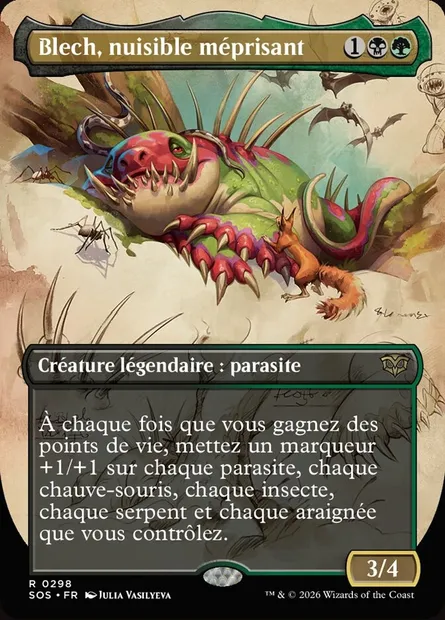 Blech, nuisible méprisant, carte Magic SOS 298 — extension Secrets of Strixhaven