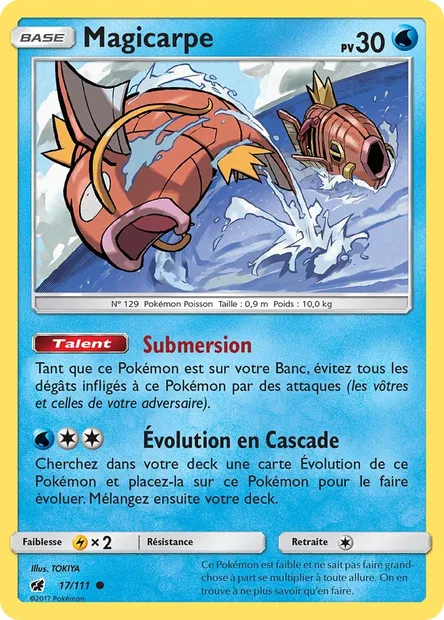 Magicarpe, carte Pokémon CIN 17 — extension Invasion Carmin