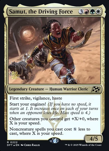 Samut, the Driving Force, Magic card PDFT 222s — Aetherdrift Promos set