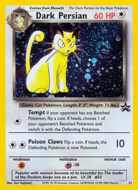Dark Persian, Pokémon card WP 17 — Wizards Black Star Promos set