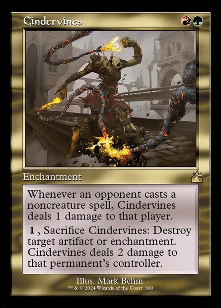 Cindervines, Magic card RVR 360 — Ravnica Remastered set