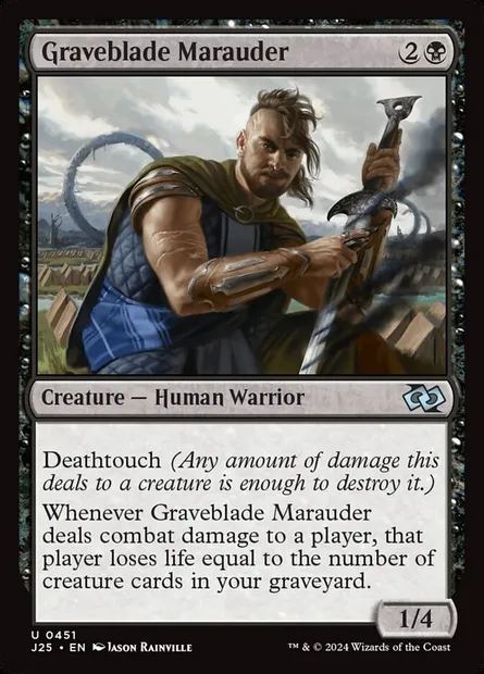 Graveblade Marauder, Magic card J25 451 — Foundations Jumpstart set