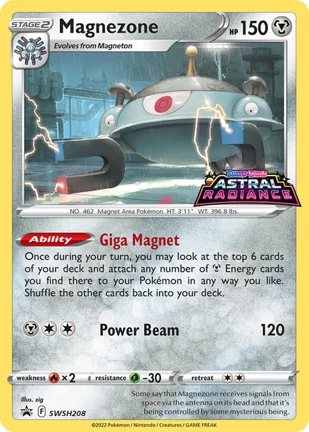 Magnezone, Pokémon card SWSH 208 — SWSH Black Star Promos set