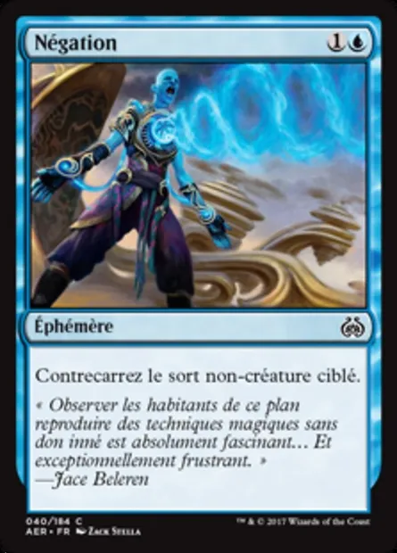 Négation, carte Magic AER 40 — extension La révolte éthérique