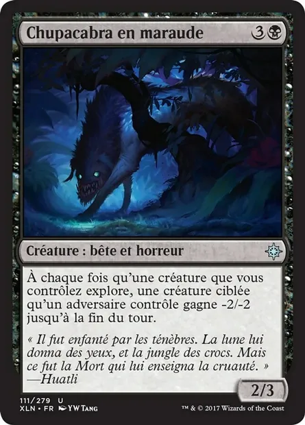 Chupacabra en maraude, carte Magic XLN 111 — extension Ixalan
